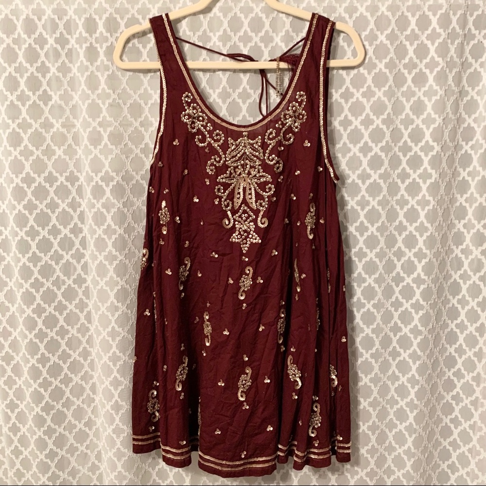Free People Beaded Holiday Dress